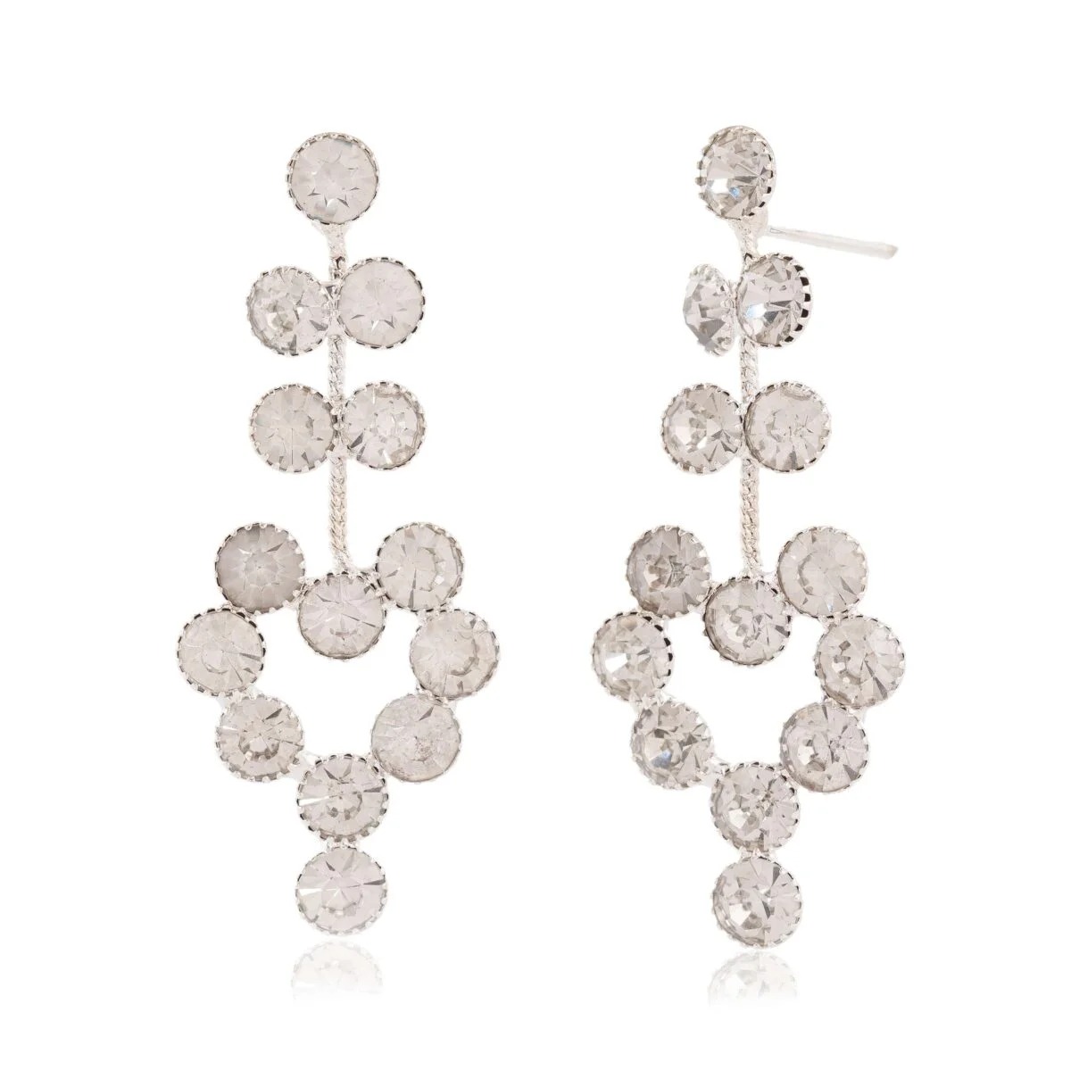 3 Pairs of beautiful Silver Beads Ethnic Tops with stone