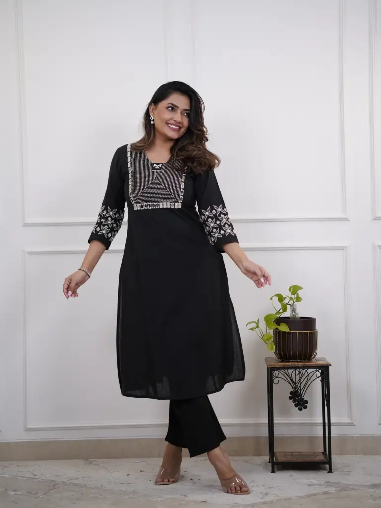 Noor Embroidered Mirror Work Co-ord Set
