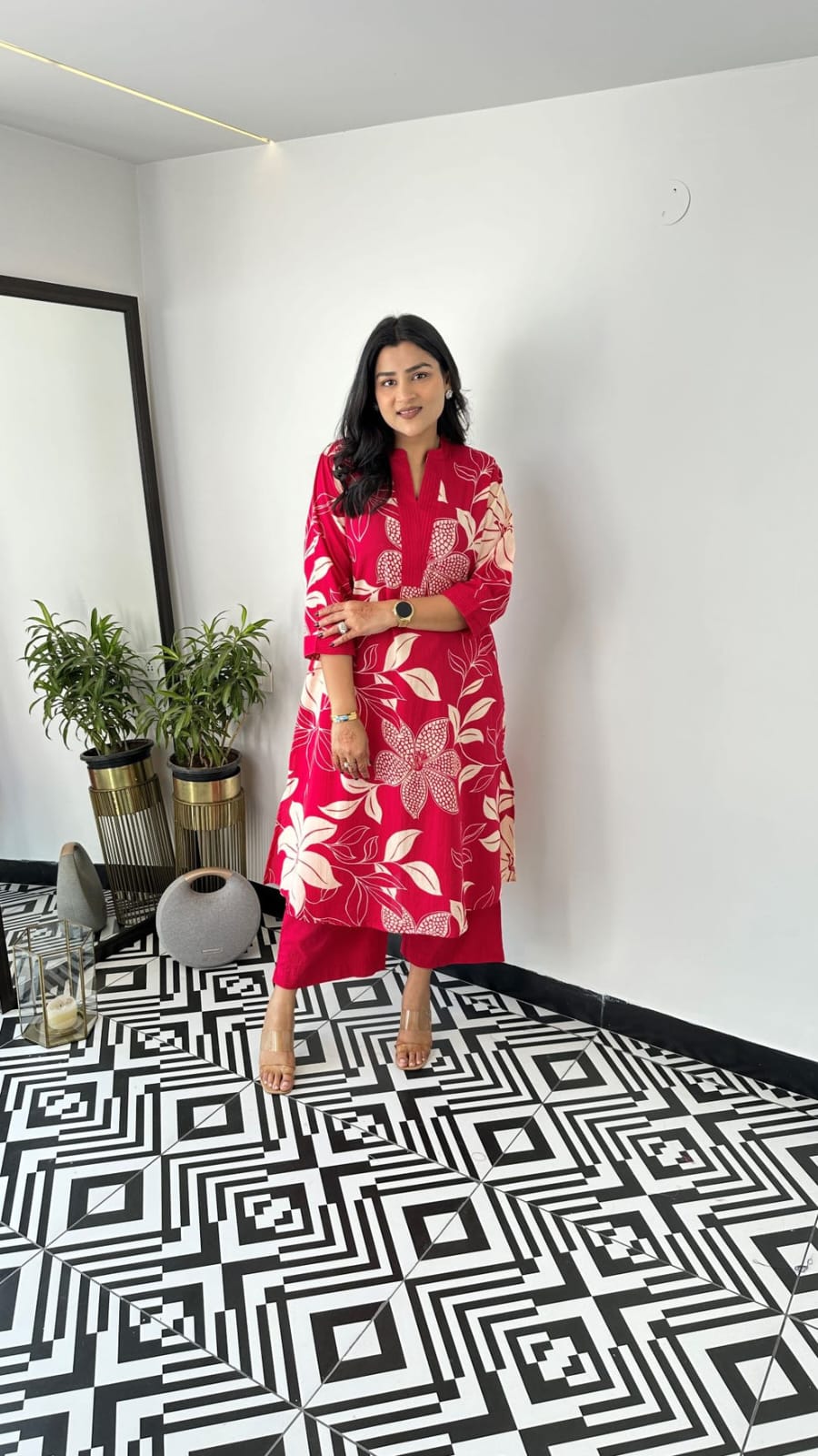 Elegant Floral Printed Kurta Set for Women 