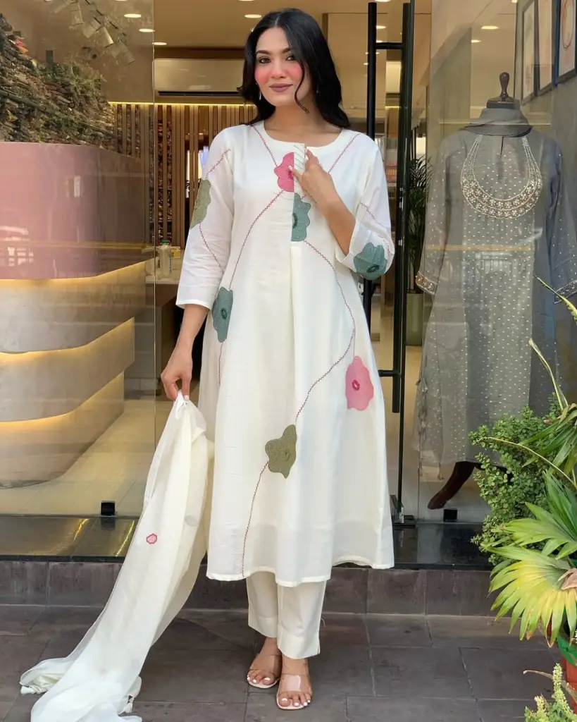 Blossom Flow Hand  Kurta Set