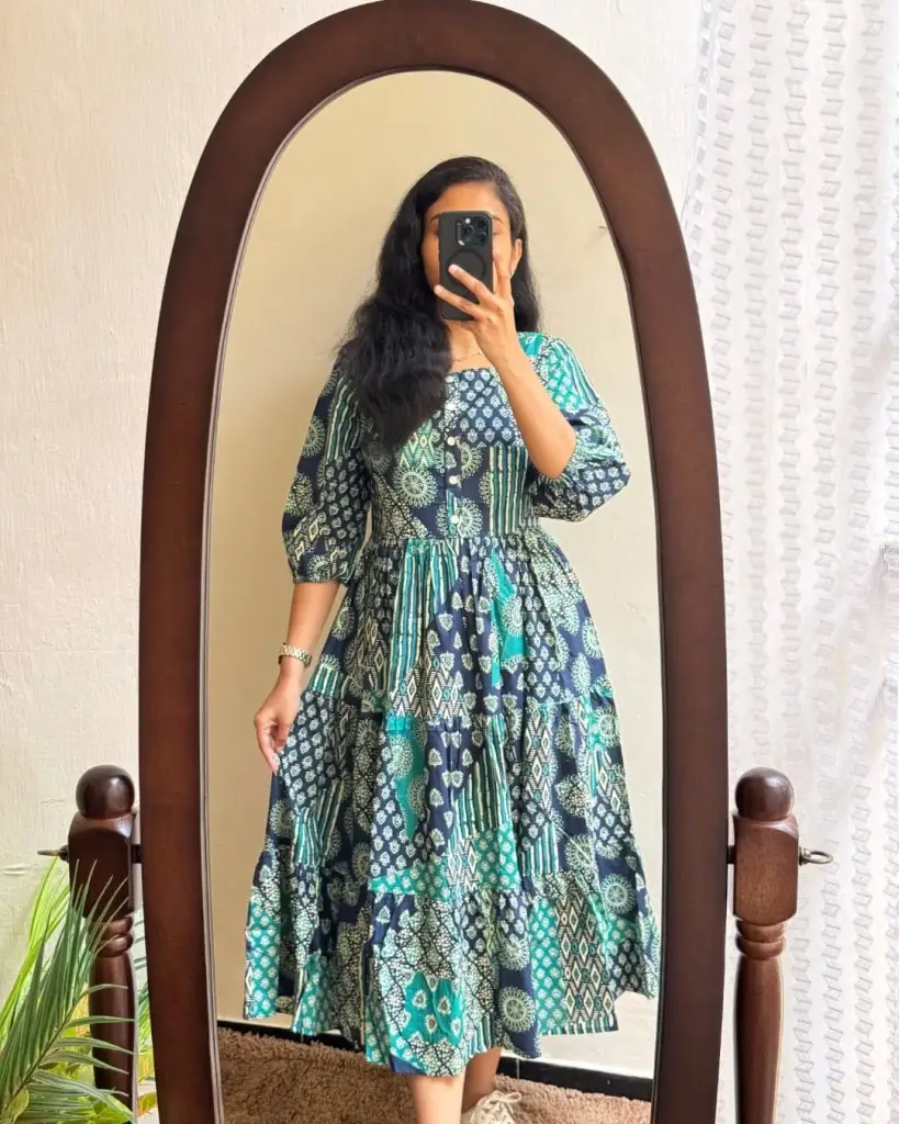 Floral Breeze Cotton Midi Dress