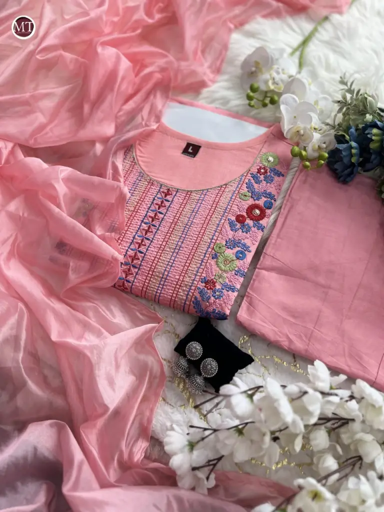 Pakistani Style Handworked Organza Suit Set