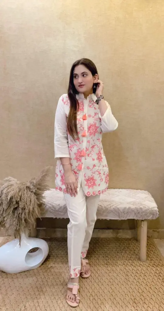 Blush Bloom Embroidered Co-ord Set