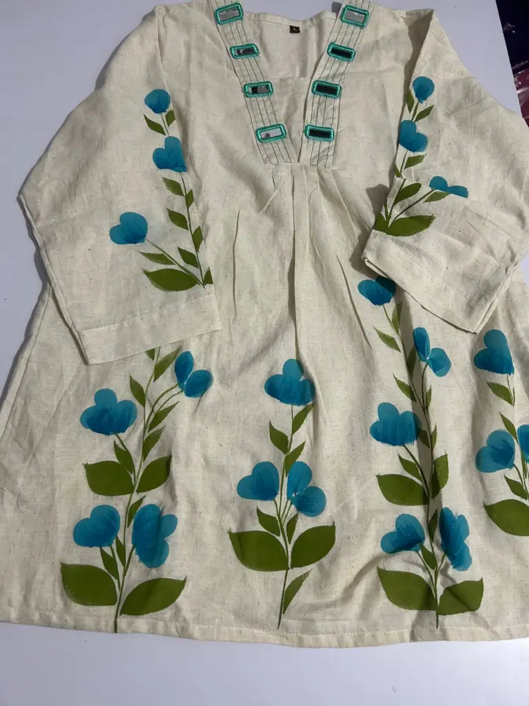 Elegant Bloom Brush Print Cord Set