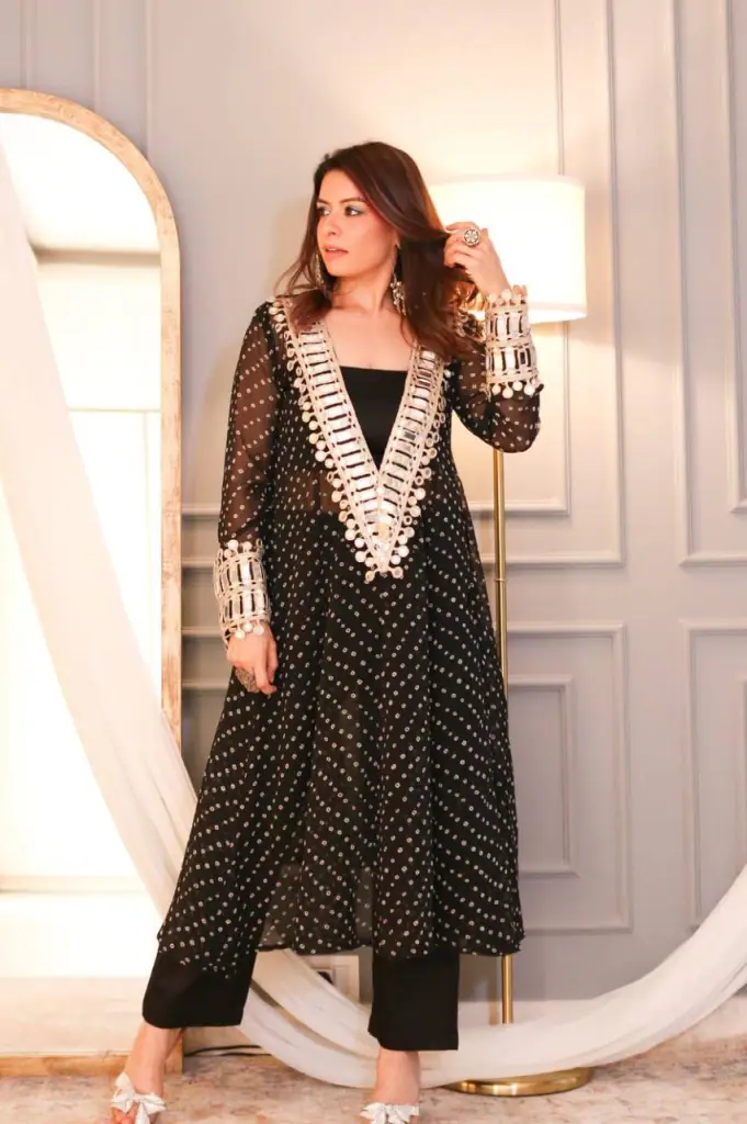 Designer Georgette Anarkali Kurti Set