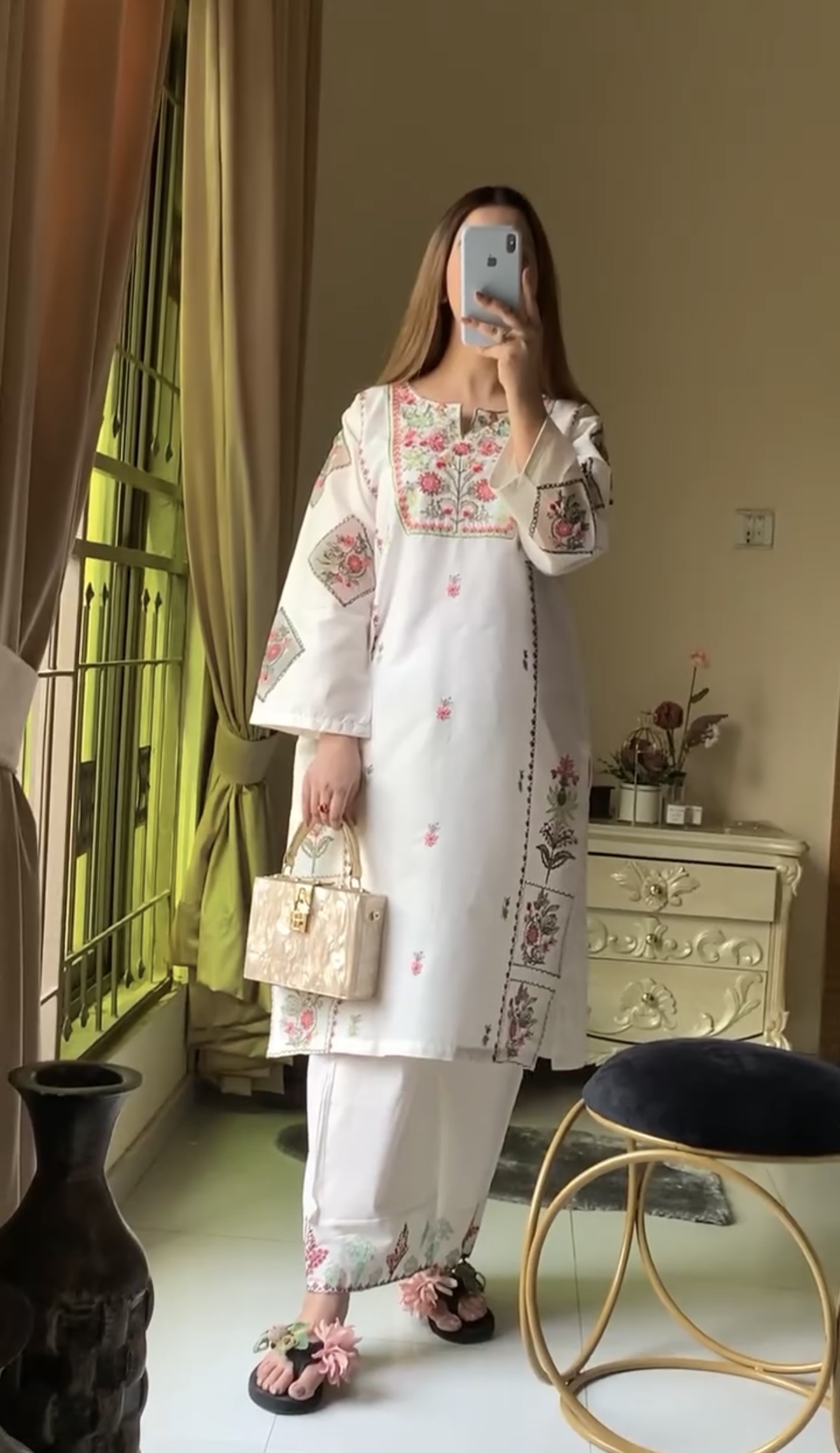 Premium Designer Readymade Top & Plazzo Set