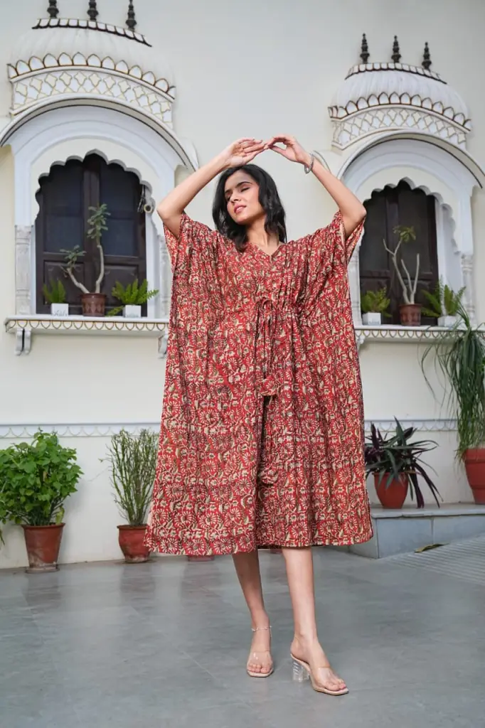 Summer Cotton Medium Length Kaftan 
