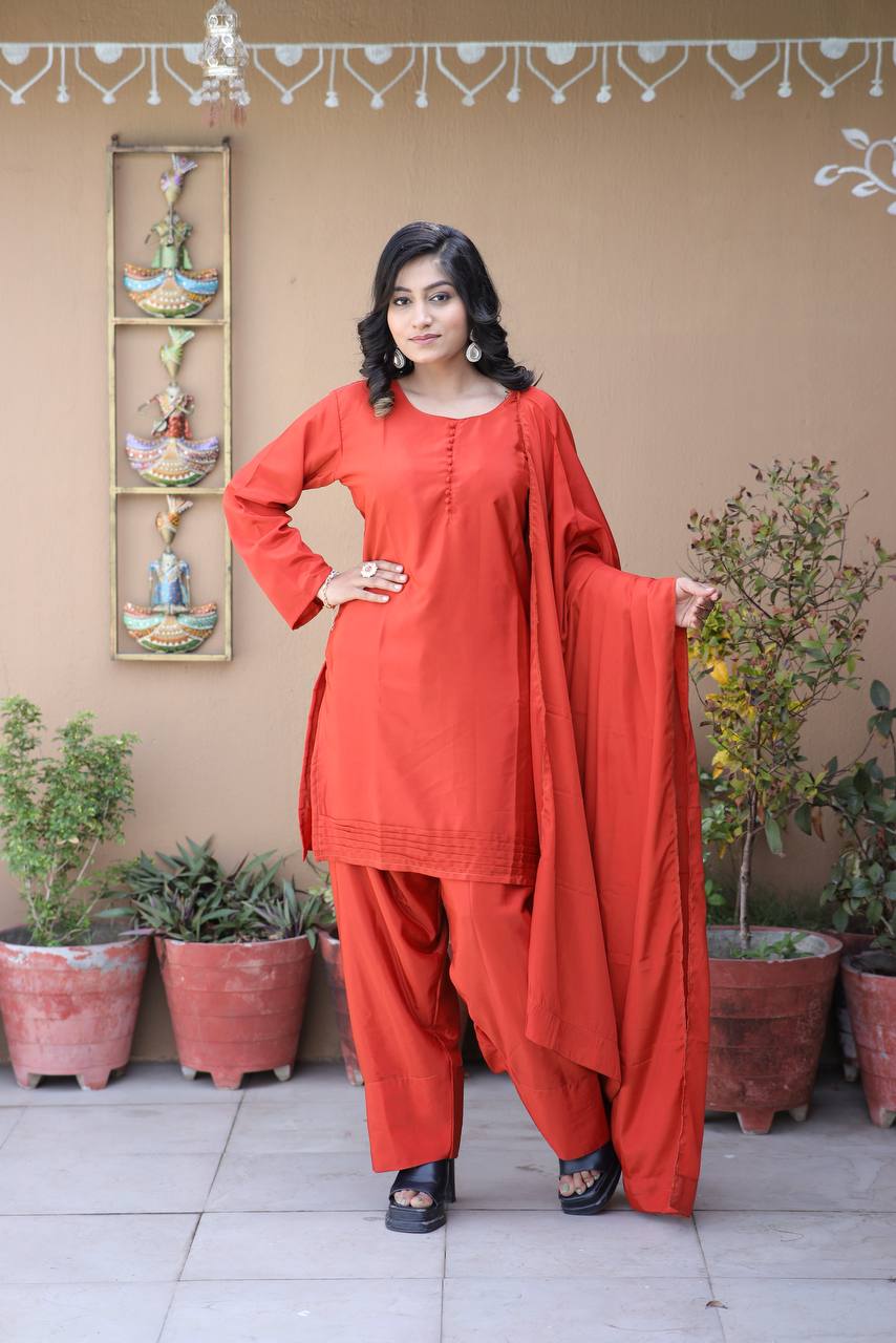  Pure Natural Silk Farsi Salwar Suit 