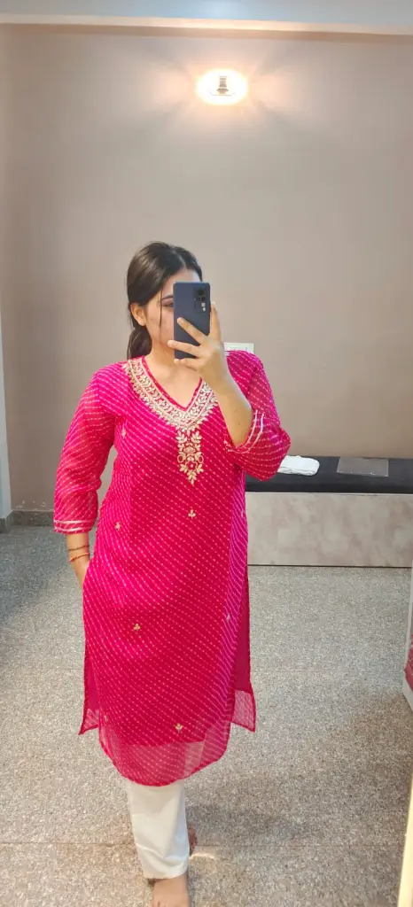 Traditional Lahariya print kurti 