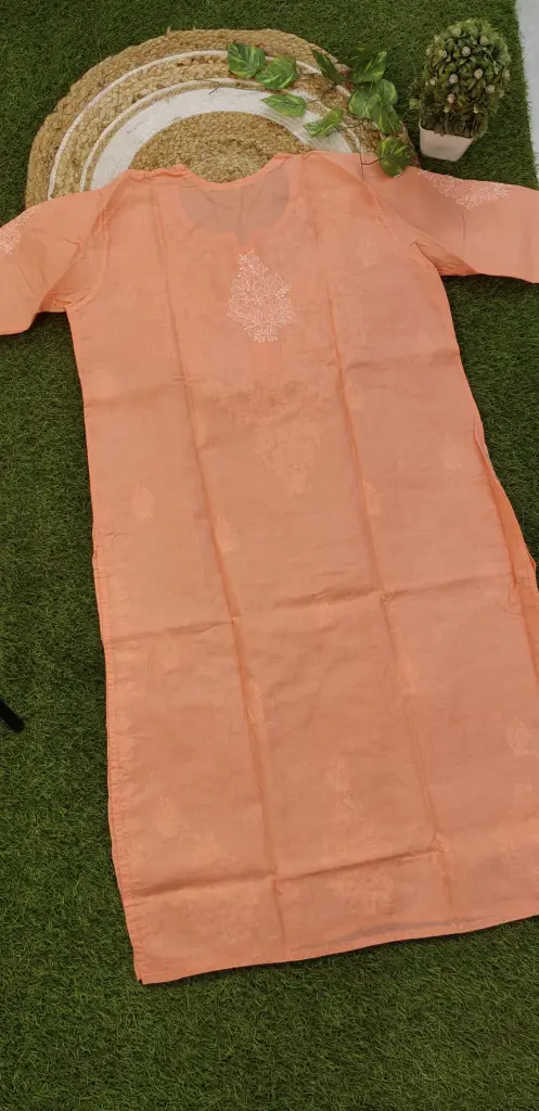 Exclusive Chikankari Voil cotton kurti 