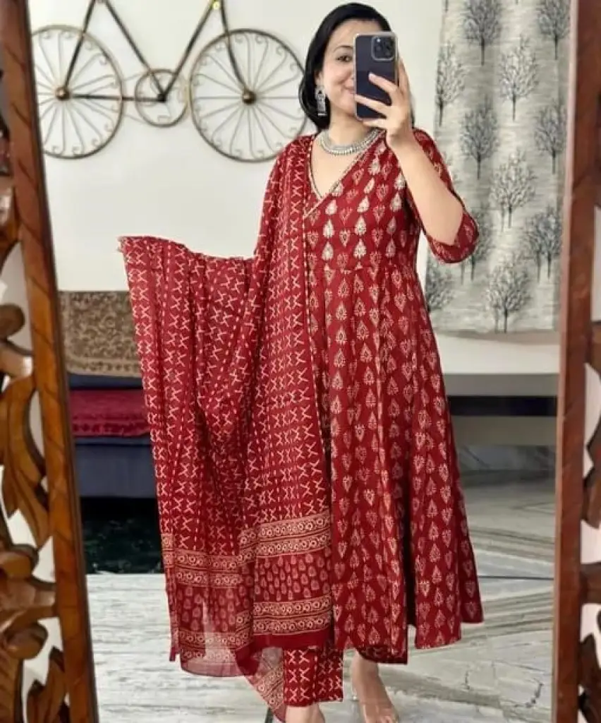 Saganeri Dream Angrakha Kurta Set