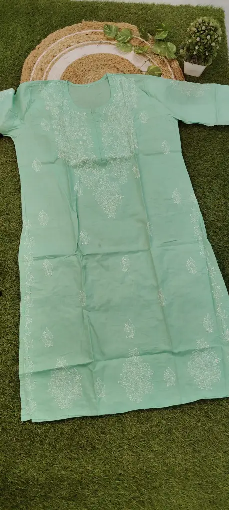 Exclusive Chikankari Voil cotton kurti 