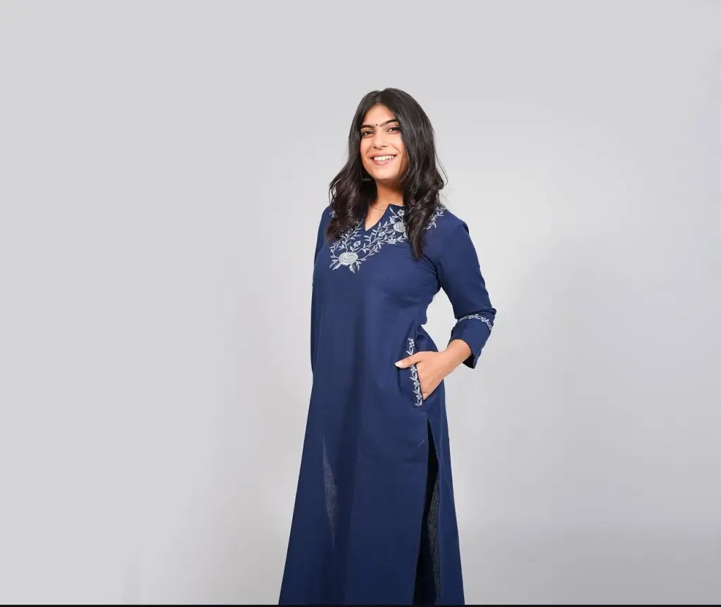 Embroidered Cotton Pant Set