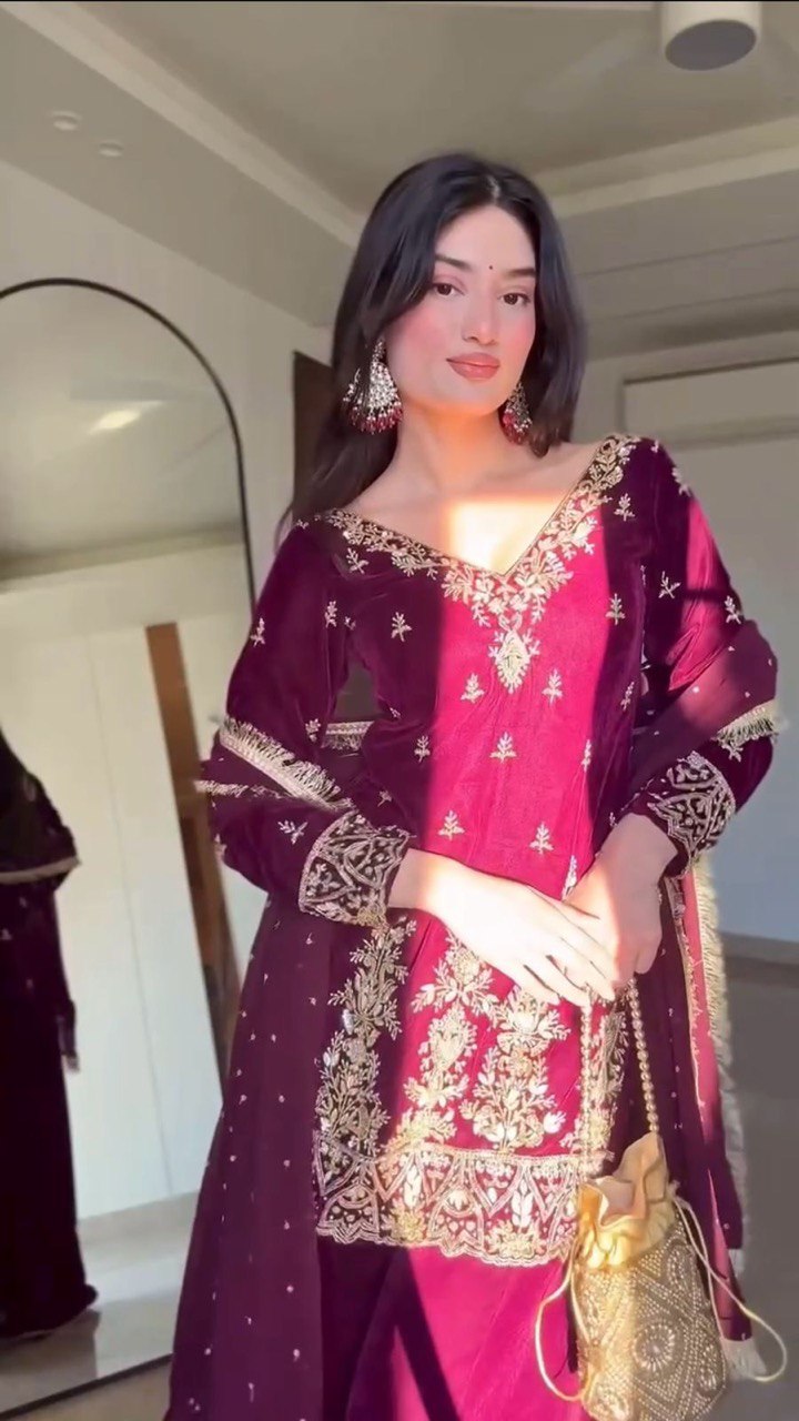 Faux Georgette Palazzo Set top, and dupatta
