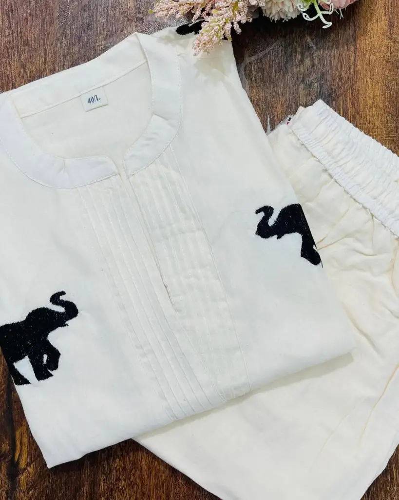  Elephant Elegance Cotton Flex kurta  & Pant Set