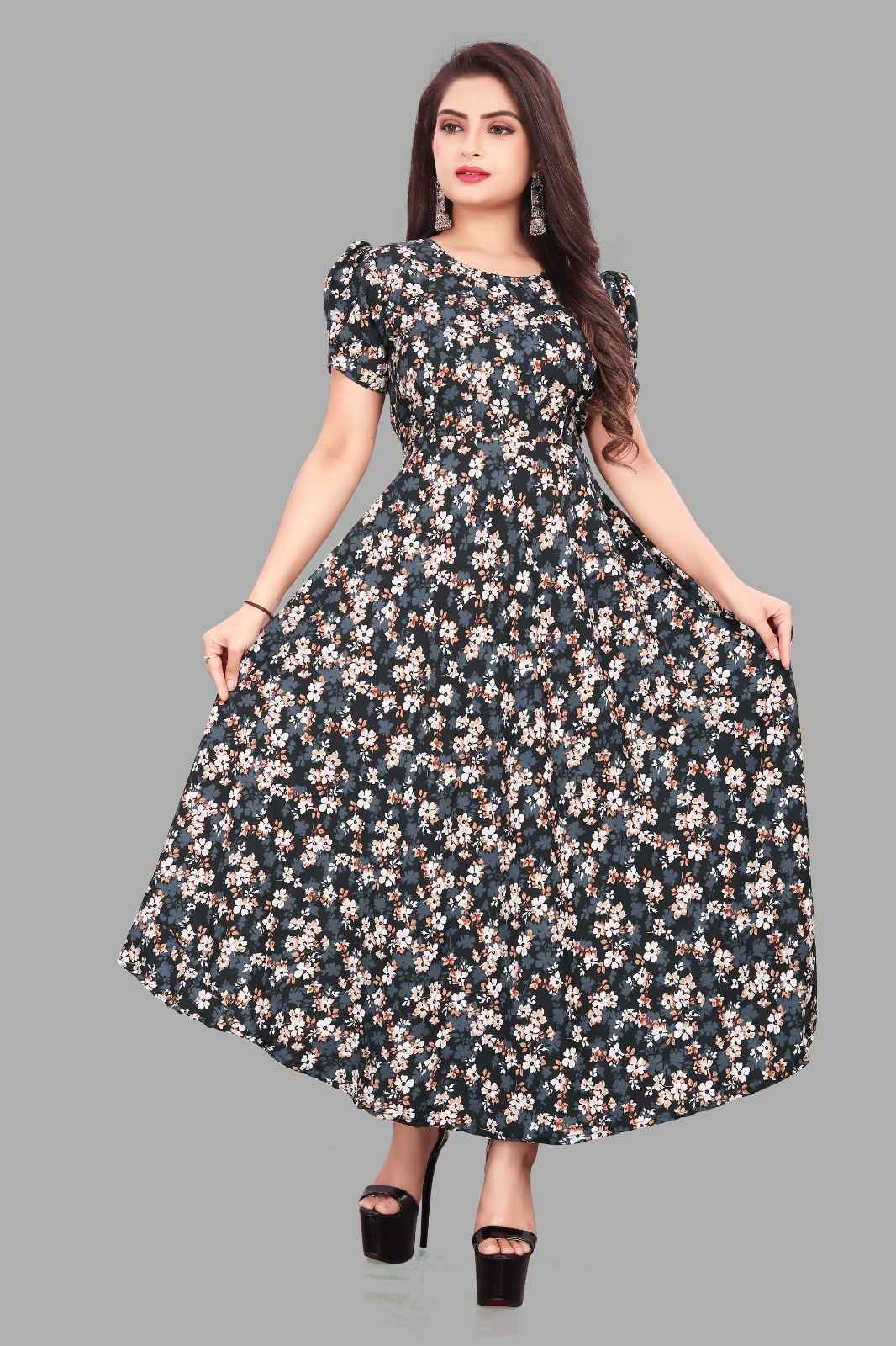 Floral Dusk Elegance Dress
