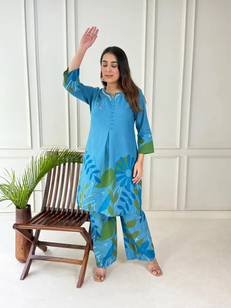  Embroidered Cotton Flex Tunic Top