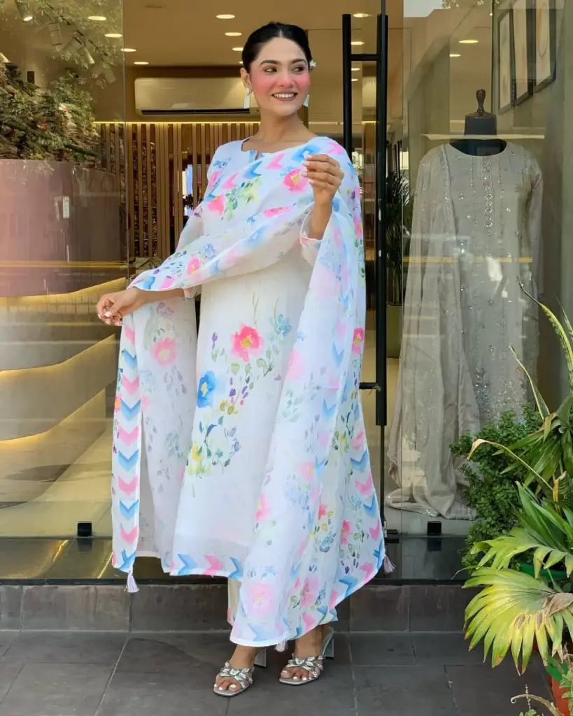 Elegance in Linen  Multicolour Pure Linen Suit Set