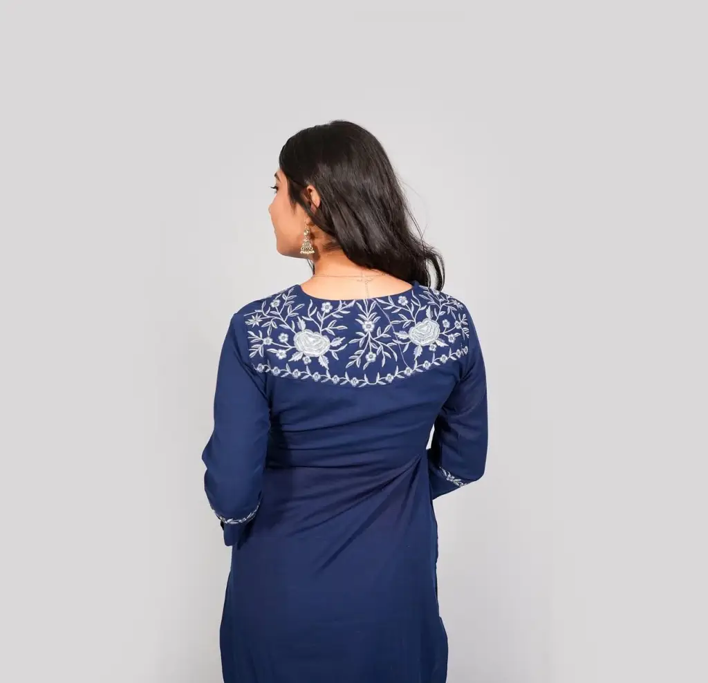 Embroidered Cotton Pant Set