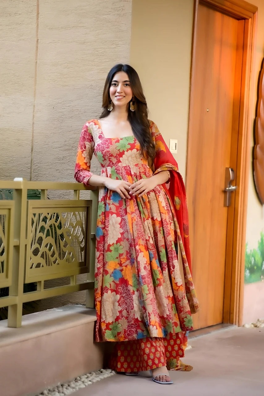 ANARKALI DRESS, PLAZZO & DUPATTA