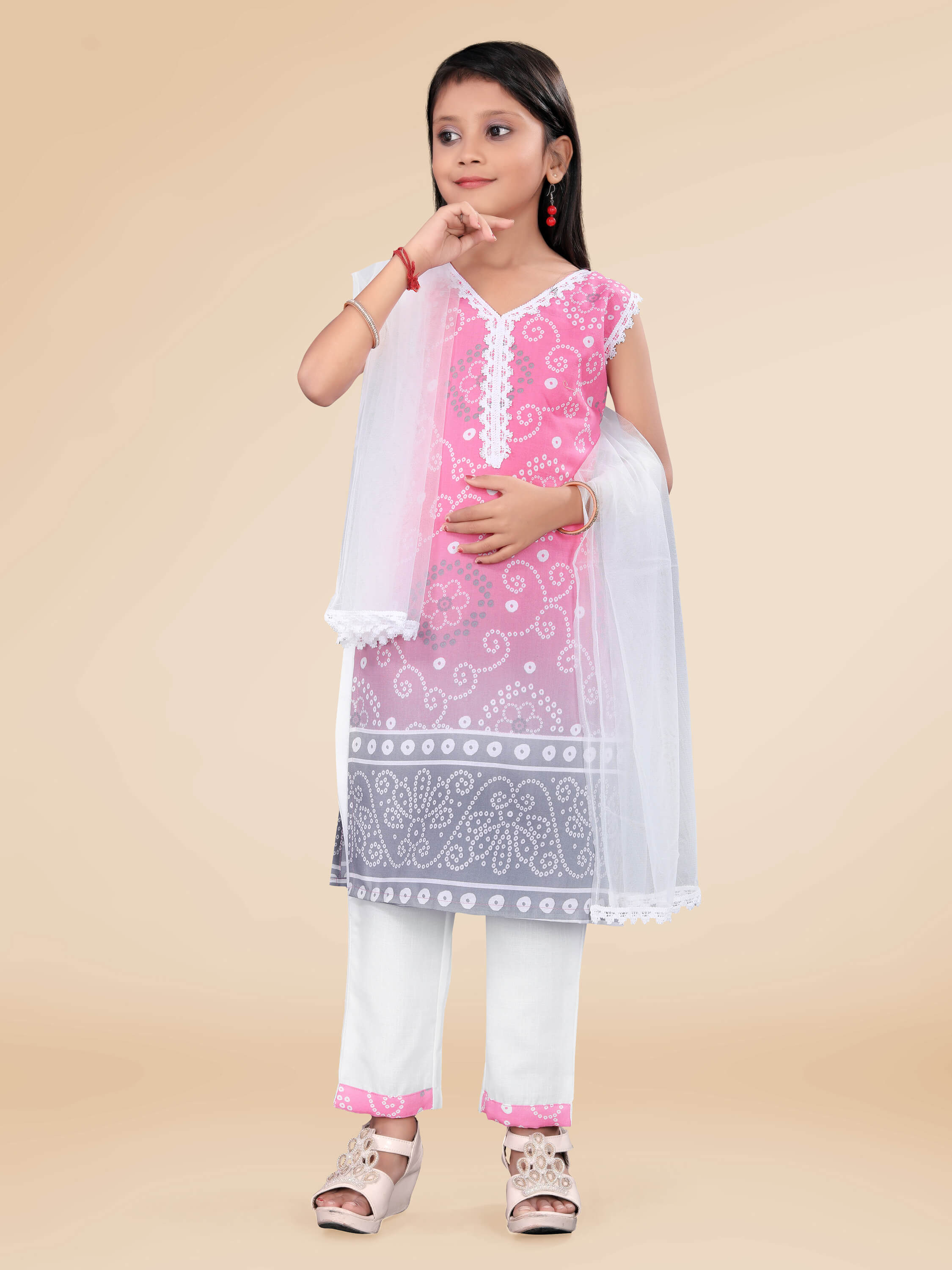 Cotton Printed Kurtas Bottom Dupatta set