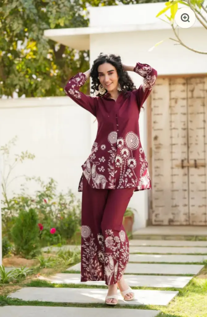 BohoBloom Printed Cotton Co-Ord Set