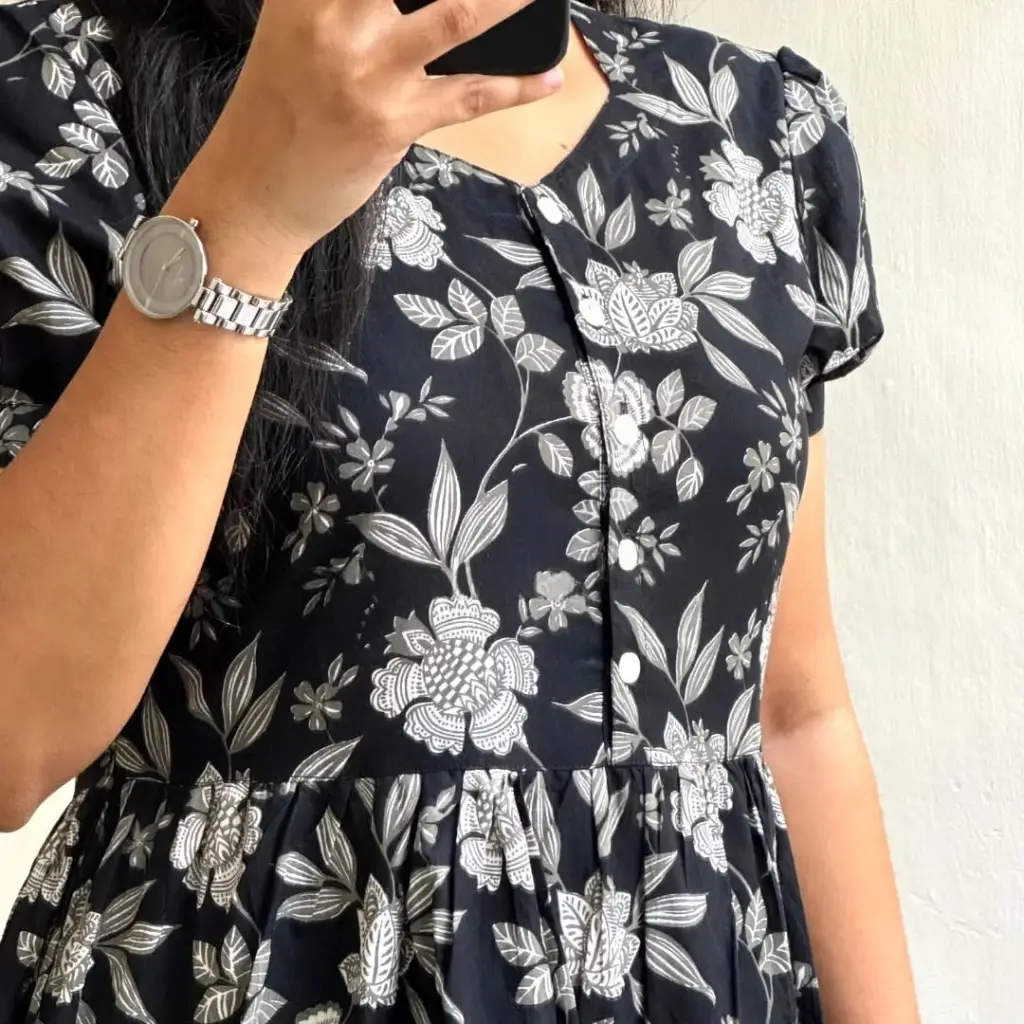 Floral Breeze Cotton Midi Dress