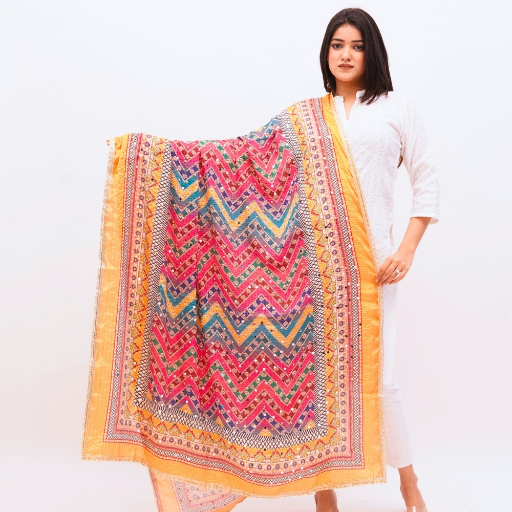 Luxury Poly Silk Digital Print with Sequin