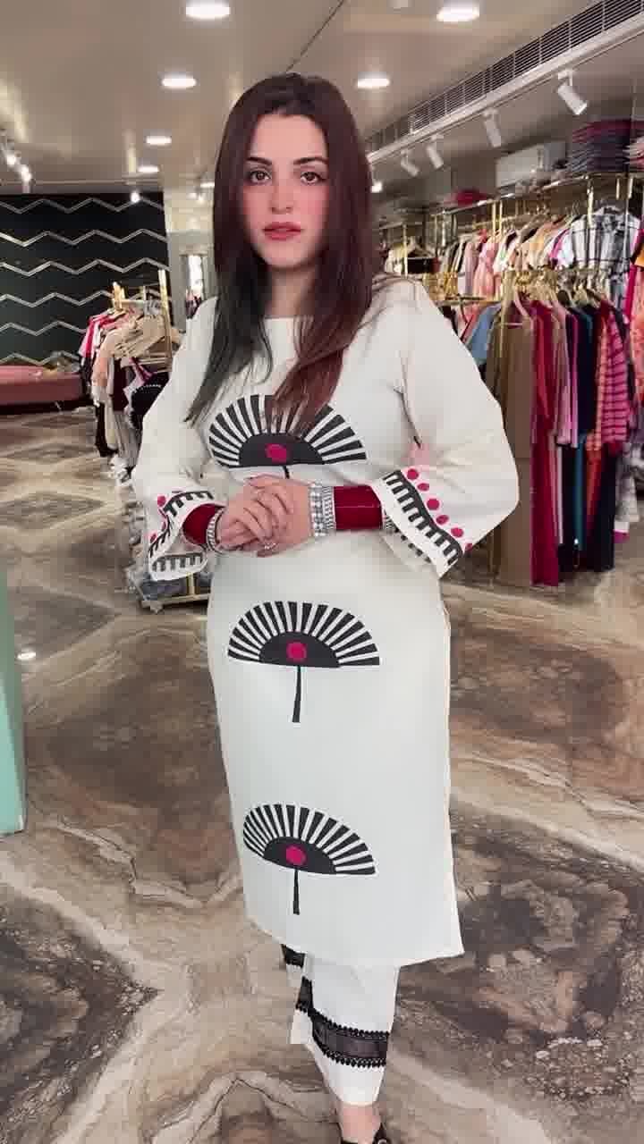 Minimalist Fan Print Cotton Suit Set