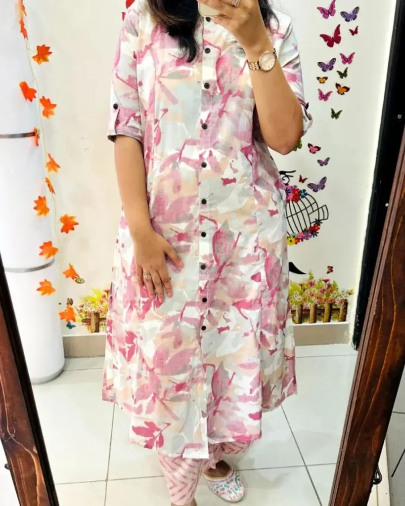 Elegant A-Line Co-ord Set with Ankle-Length Pants