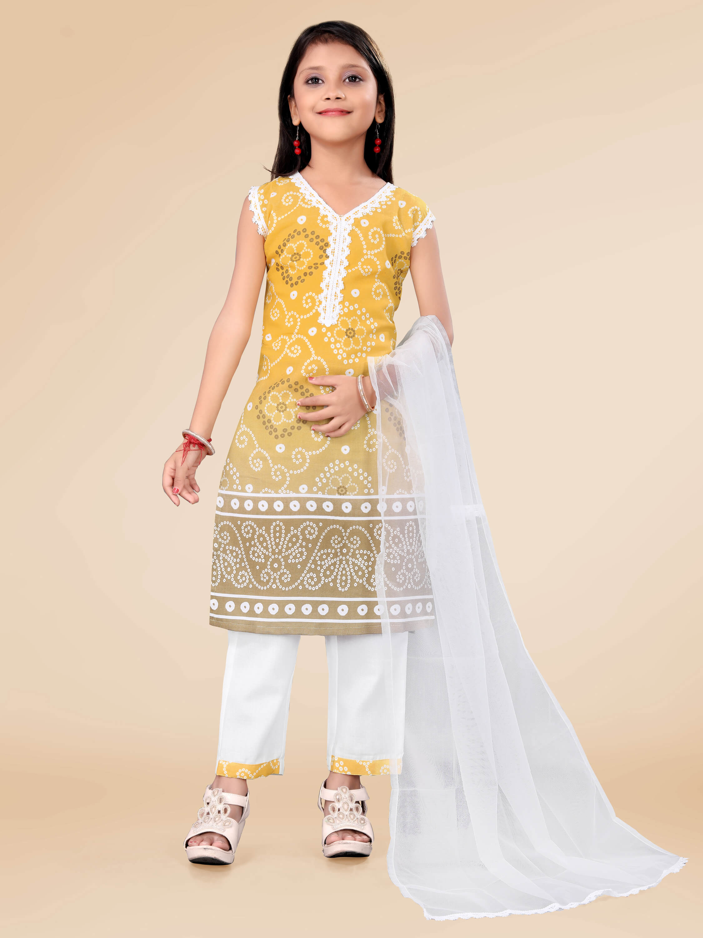 Cotton Printed Kurtas Bottom Dupatta set