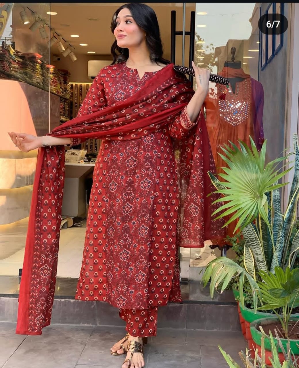 Beautiful Printed Cotton Suit Set 