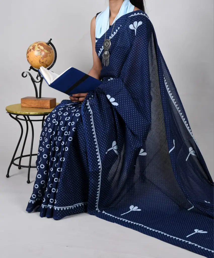 Cotton printed saree