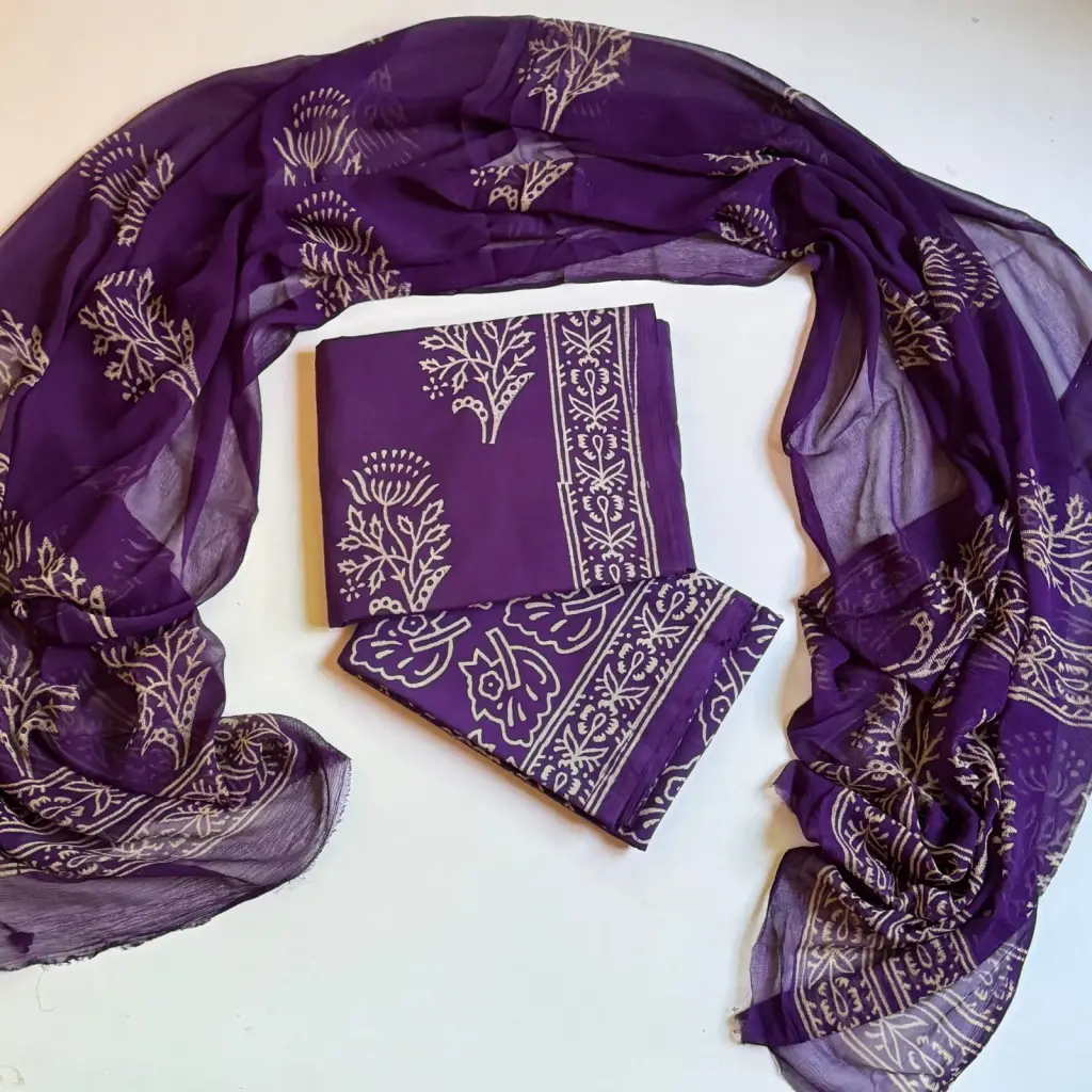  Purple Pure cotton suit Set