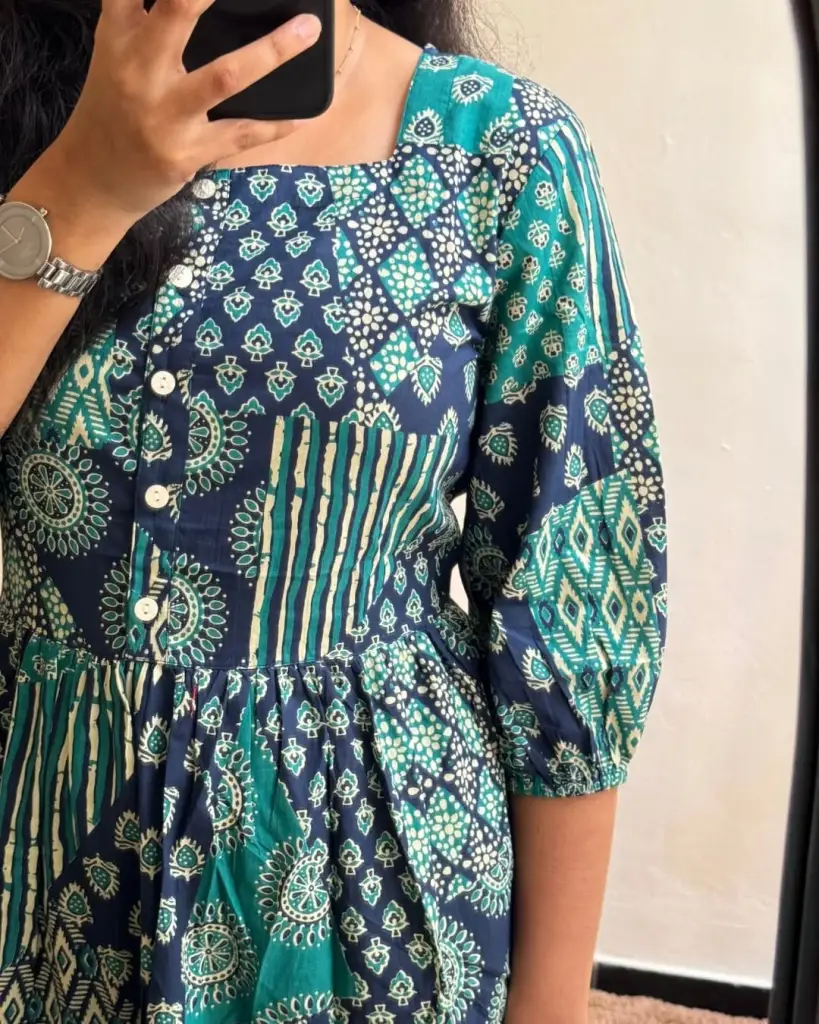 Floral Breeze Cotton Midi Dress