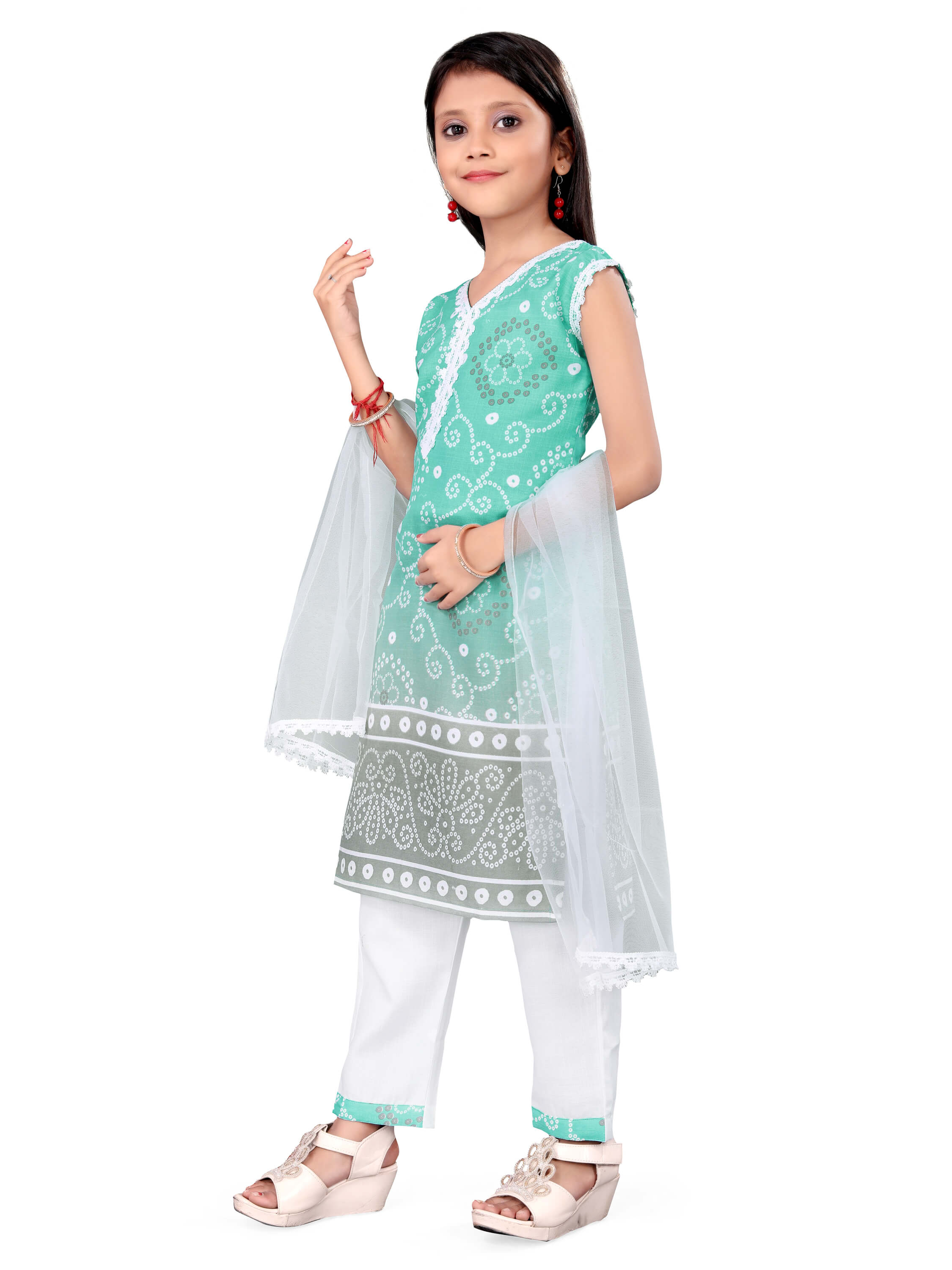 Cotton Printed Kurtas Bottom Dupatta set