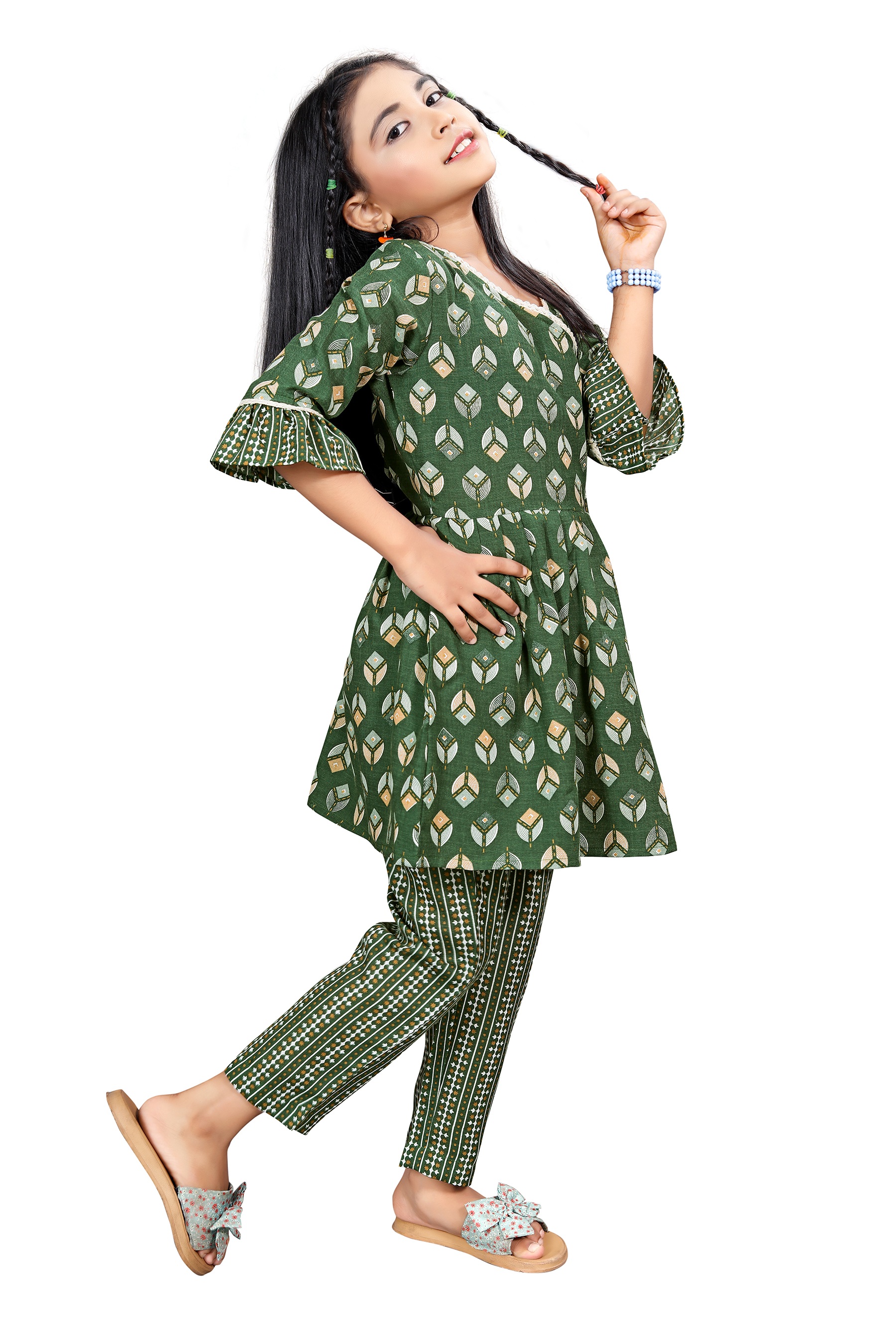 Cotton Printed Kurtas Bottom set