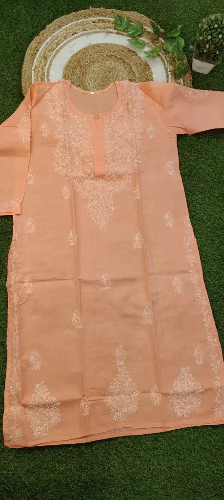 Exclusive Chikankari Voil cotton kurti 