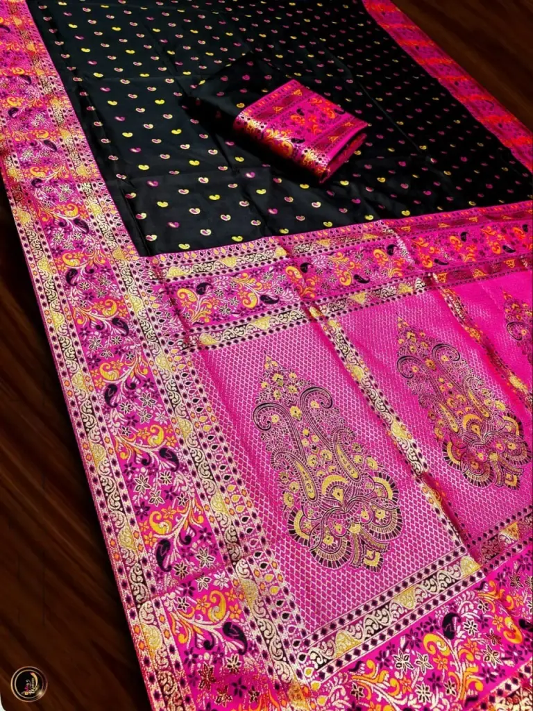 EXCLUSIVE KASHMERI MINA KATAN  SAREE 