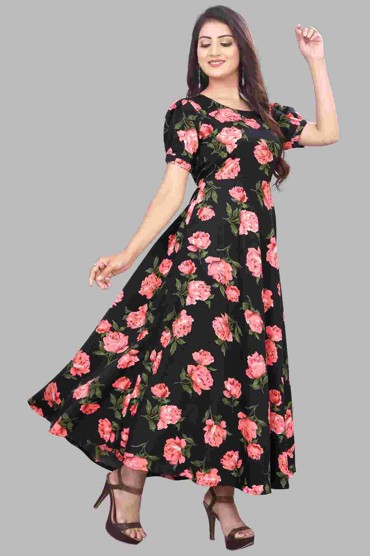 Women flower print dresses