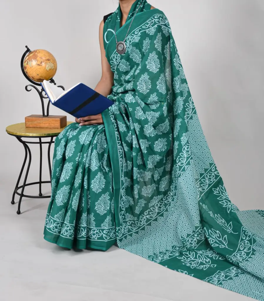 Cotton printed saree