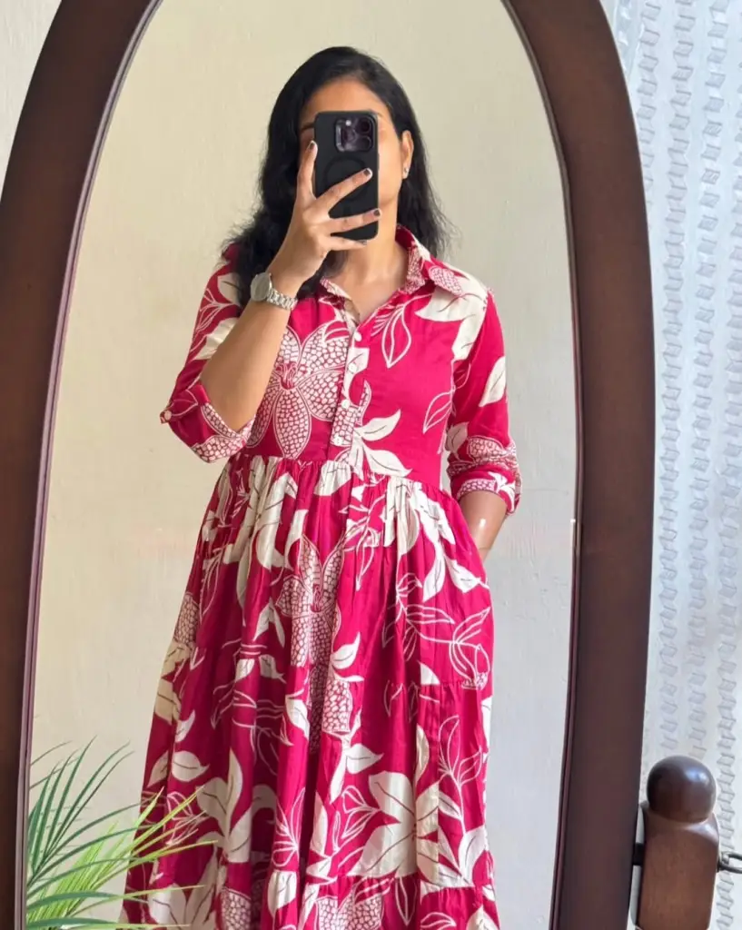 Floral Breeze Cotton Midi Dress