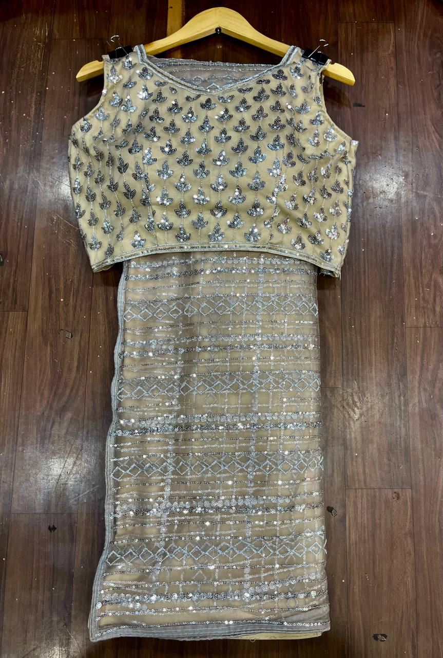 Ready To Wear Soft butterfly net Saree