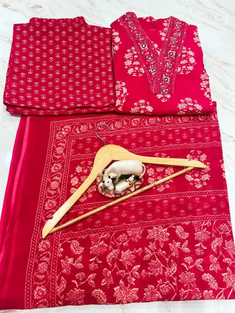 Printed Anarkali Kurta Dupatta Set
