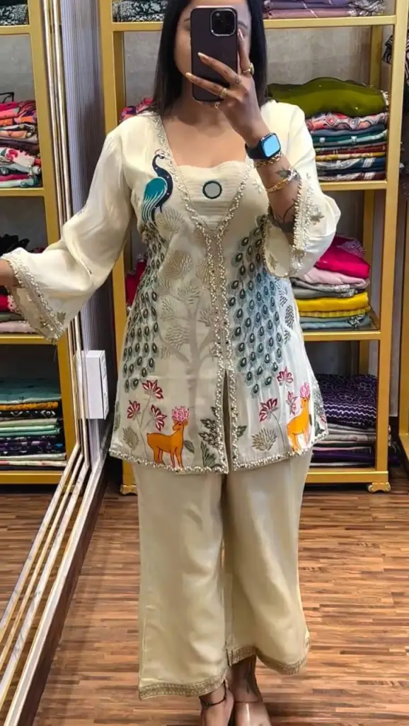 Regal Forest Embroidered Co-Ord Set 