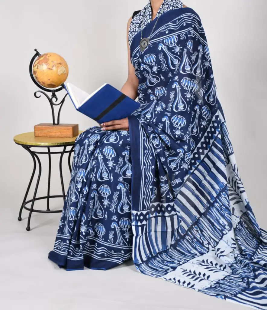Cotton printed saree