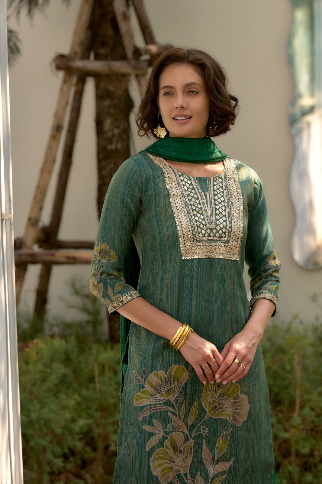 Kurti with Pant Dupatta Set