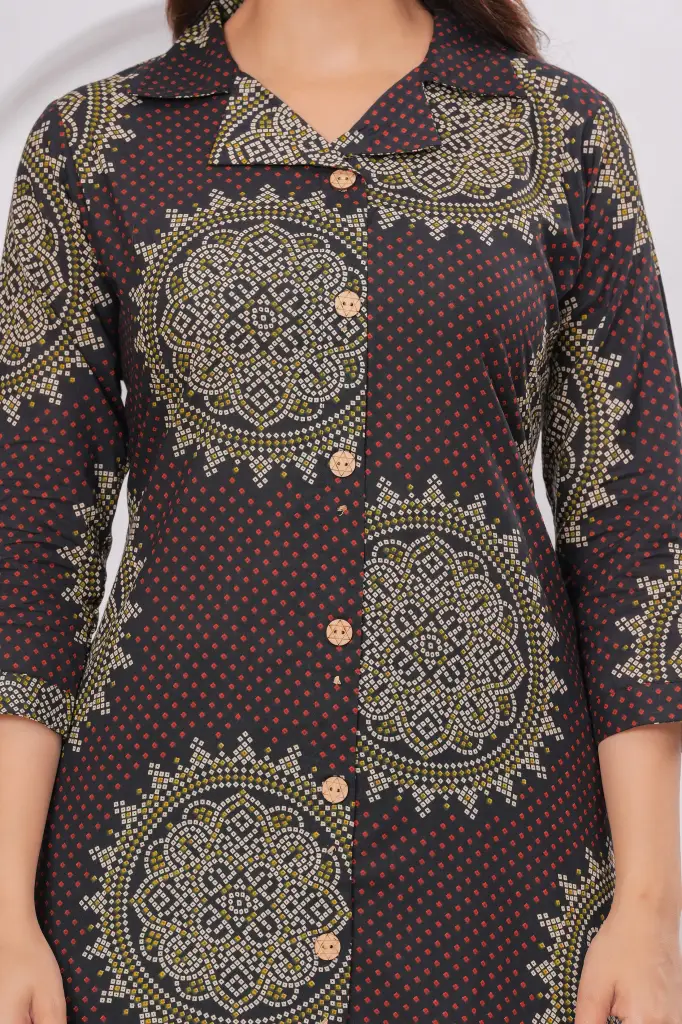 Bandhej Kurta Pant Set