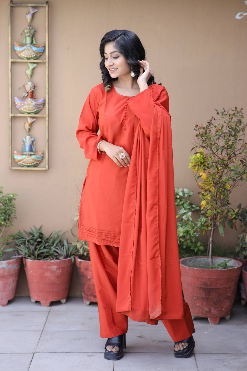  Pure Natural Silk Farsi Salwar Suit 