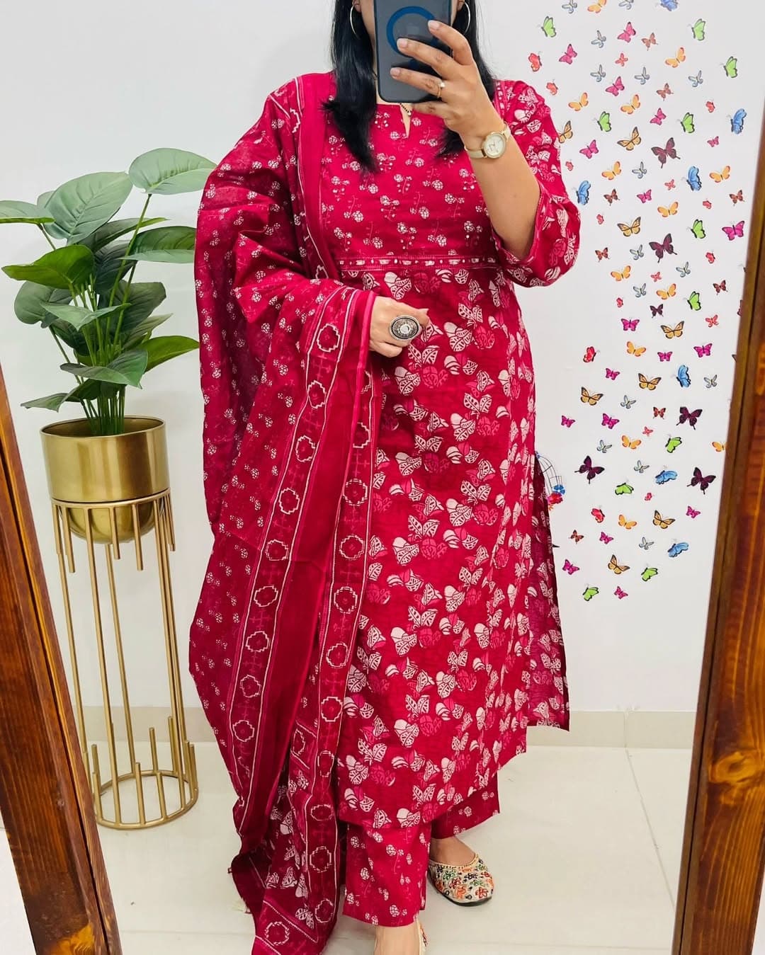 Floral Charm Kurti with Pants Set